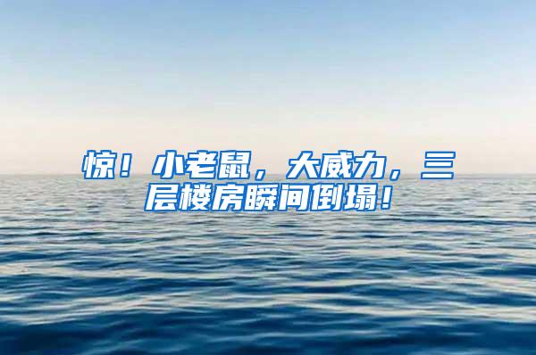 惊！小老鼠，大威力，三层楼房瞬间倒塌！