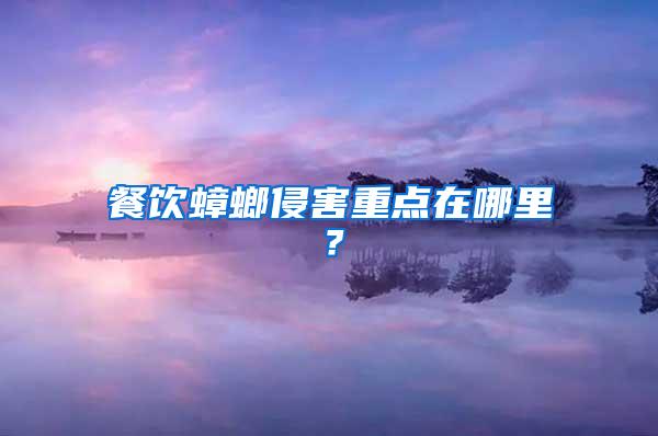 餐饮蟑螂侵害重点在哪里？