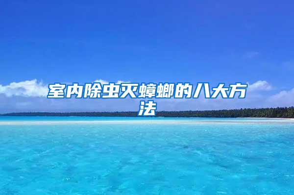 室内除虫灭蟑螂的八大方法