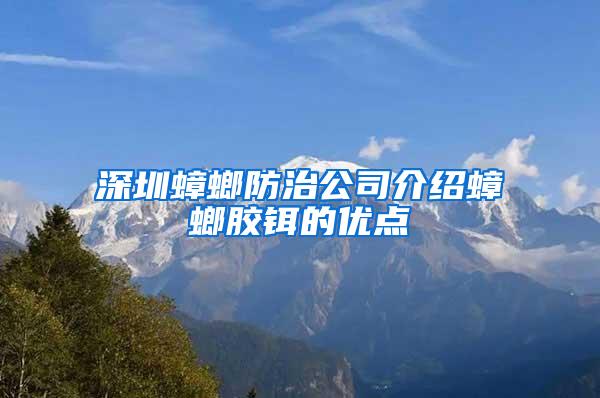 深圳蟑螂防治公司介绍蟑螂胶铒的优点