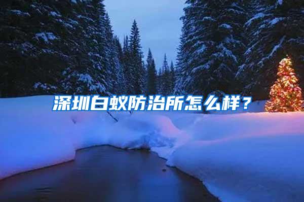 深圳白蚁防治所怎么样？