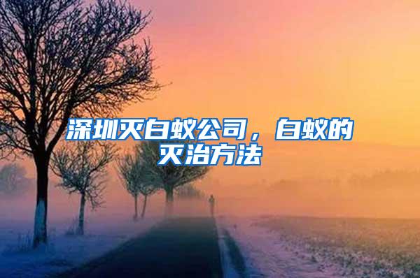 深圳灭白蚁公司，白蚁的灭治方法