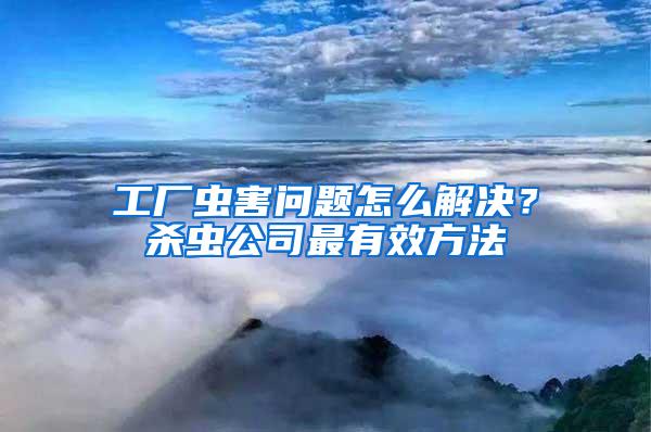 工厂虫害问题怎么解决？杀虫公司最有效方法