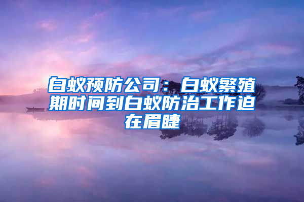 白蚁预防公司：白蚁繁殖期时间到白蚁防治工作迫在眉睫