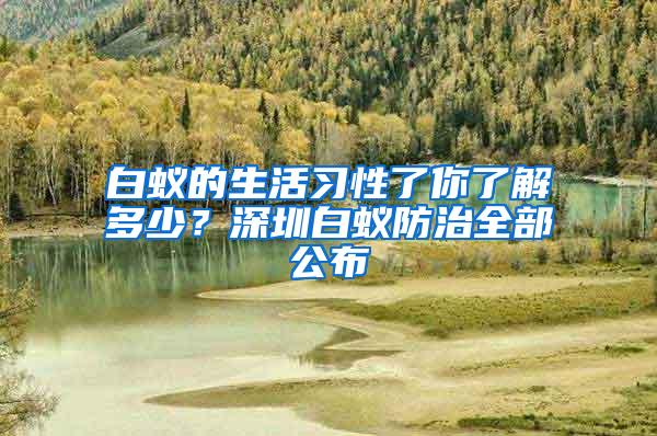 白蚁的生活习性了你了解多少？深圳白蚁防治全部公布