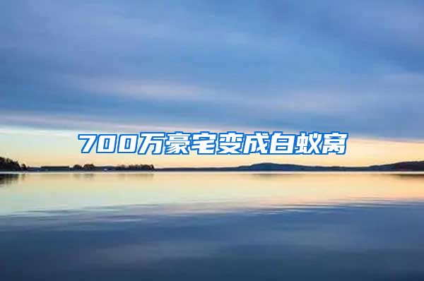 700万豪宅变成白蚁窝