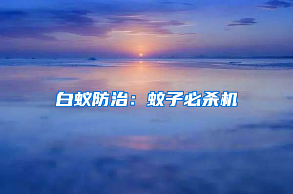 白蚁防治：蚊子必杀机