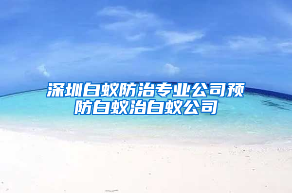 深圳白蚁防治专业公司预防白蚁治白蚁公司