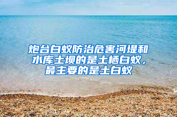 炮台白蚁防治危害河堤和水库土坝的是土栖白蚁，最主要的是土白蚁