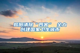 揭阳清除“四害” 全力创建国家卫生城市
