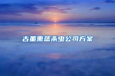 古董熏蒸杀虫公司方案